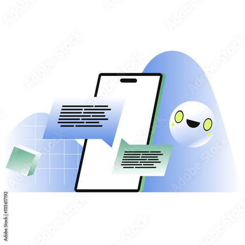 Online messaging with AI chatbot