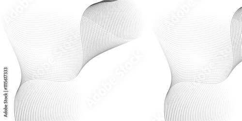 Abstract white futuristic blend waves technology dynamic  lines. Modern gradient flowing wave lines glowing moving lines. Futuristic technology smooth isolated sound wave lines background.