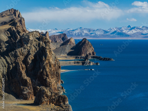 Beautiful lake landscape in Tibet,China photo