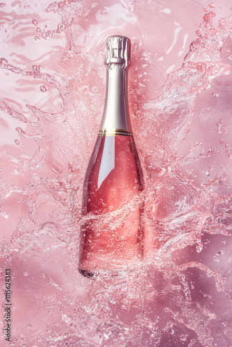 Rose Champagne Splash with Pastel Glow photo