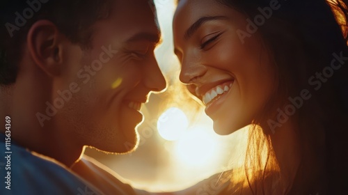 The Joyful Couple In Love