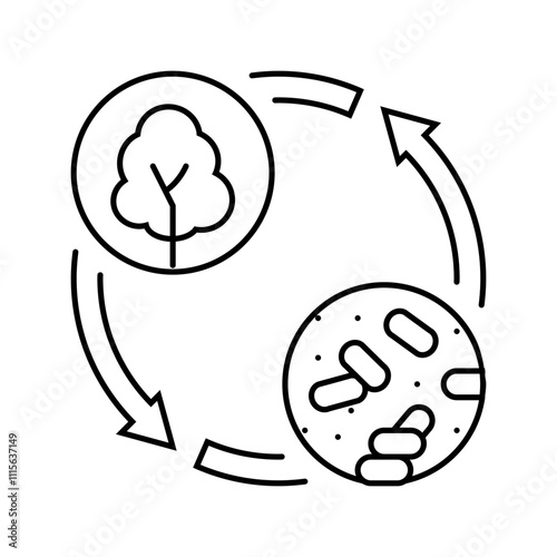 renewable wood pellets line icon vector. renewable wood pellets sign. isolated contour symbol black illustration