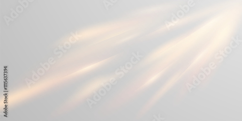 Light effect and zigzag ribbon falling from above on a beam of light, tinsel vector
