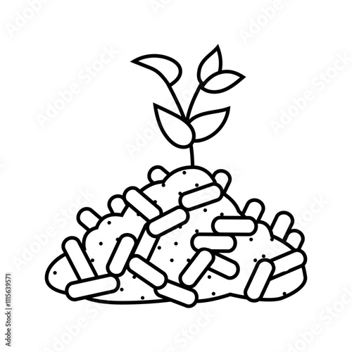 eco friendly wood pellets line icon vector. eco friendly wood pellets sign. isolated contour symbol black illustration