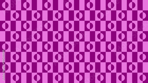 Groovy pink pattern with shapes