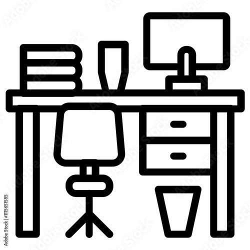 Workspace Vector Icon Can be Used For Home Based Business