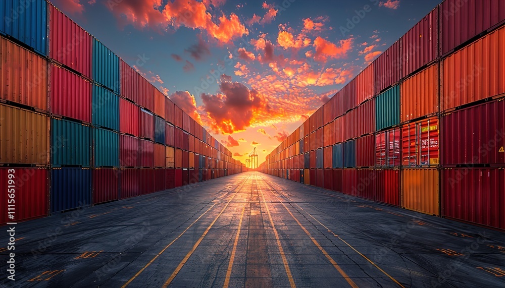 Fototapeta premium container cargo freight ship