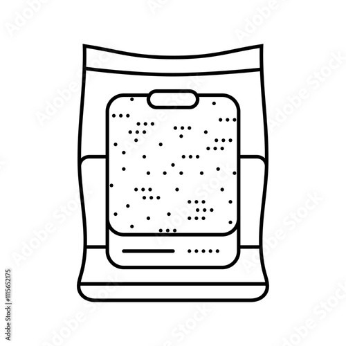 granules wood pellets line icon vector. granules wood pellets sign. isolated contour symbol black illustration