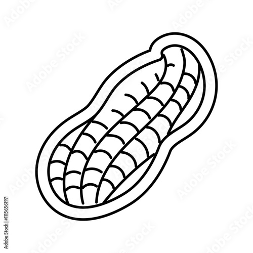 peanuts allergen free product food line icon vector. peanuts allergen free product food sign. isolated contour symbol black illustration
