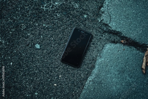 Lying Black Cell Phone