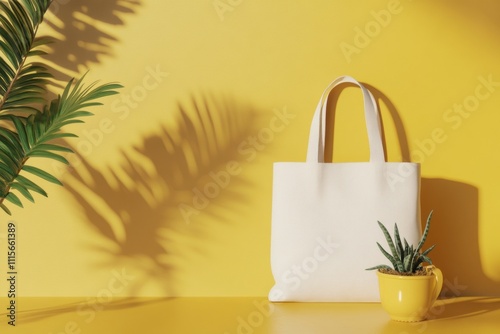 extile tote bag mockup for shopping, photo