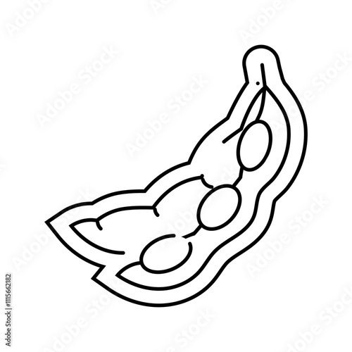 soy allergen free product food line icon vector. soy allergen free product food sign. isolated contour symbol black illustration