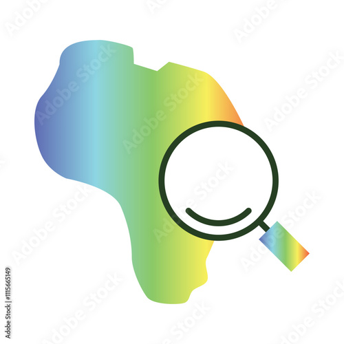 Discovery – Magnifying Glass on Map Representing Exploration and Learning