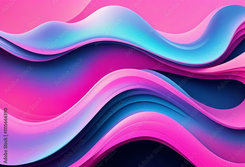 Abstract blue and purple liquid wavy shapes futuristic banner. Glowing retro waves vector background. Generative AI Abstract blue and purple liquid wavy shapes futuristic banner. Glowing retro waves vector background. Generative AI