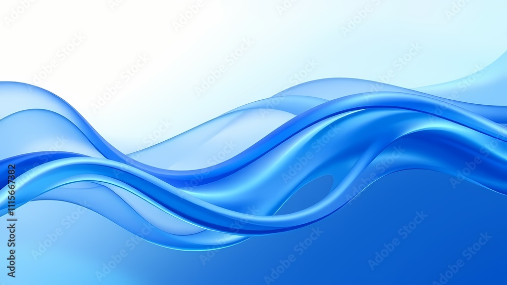 Fototapeta premium Abstract blue wave background, Generative AI, abstract blue background