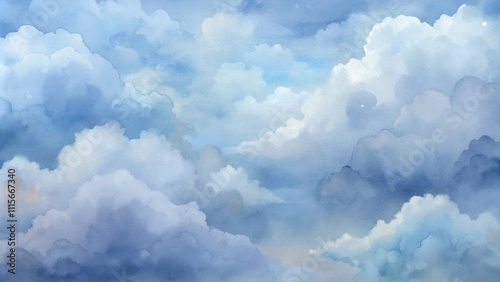 The sky is filled with clouds, creating a sense of calm and serenity