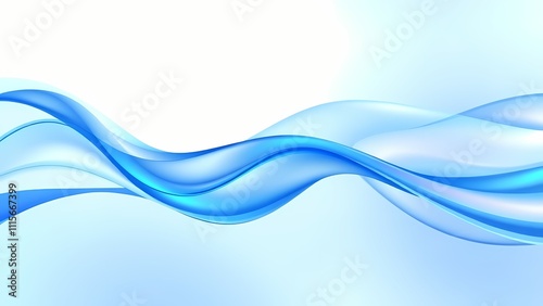 Abstract blue wave background, Generative AI
