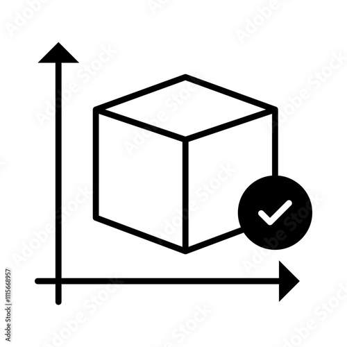Economy Size – Box with Checkmark Representing Large Quantity and Value