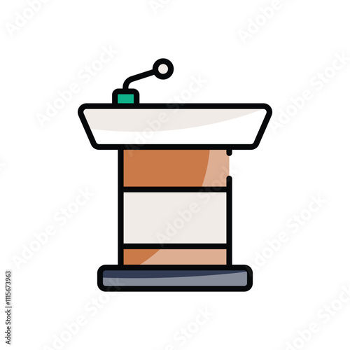 Speech Podium vector icon