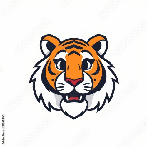 tiger head isolated