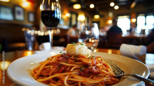 The Spaghetti with Red Wine photo