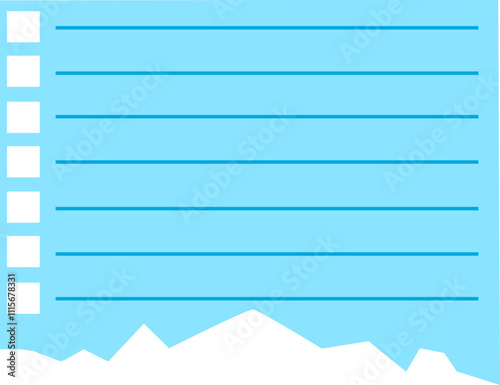 Blue paper diary