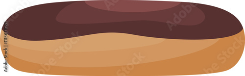 Chocolate Frosted Doughnut Illustration