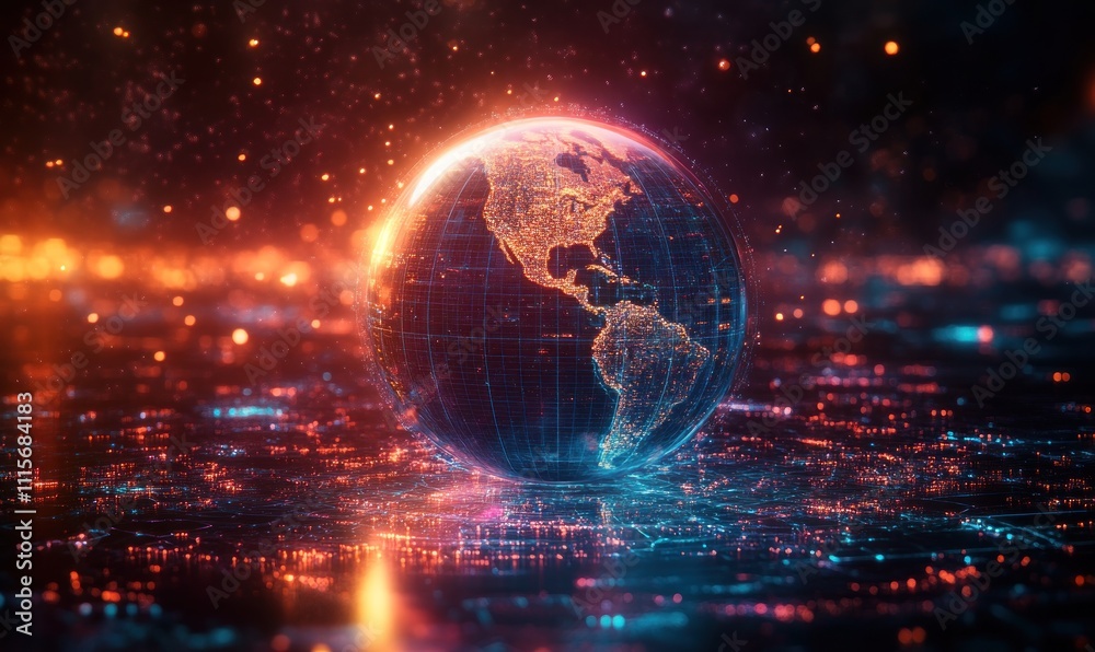 Obraz premium Digital Globe