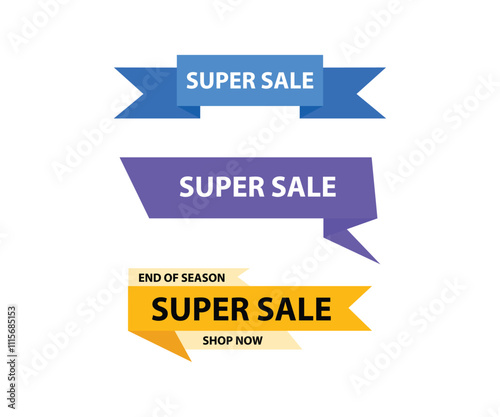 Free Download Super sale, sale banner with text Super Sale for shopping background label, Sale banner template design, end of season special offer banner. vector illustration - GFXLoad