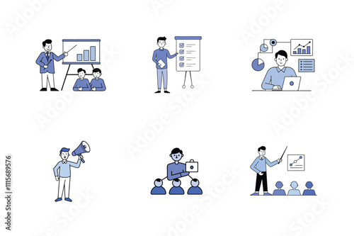 Office activities vector illustration 