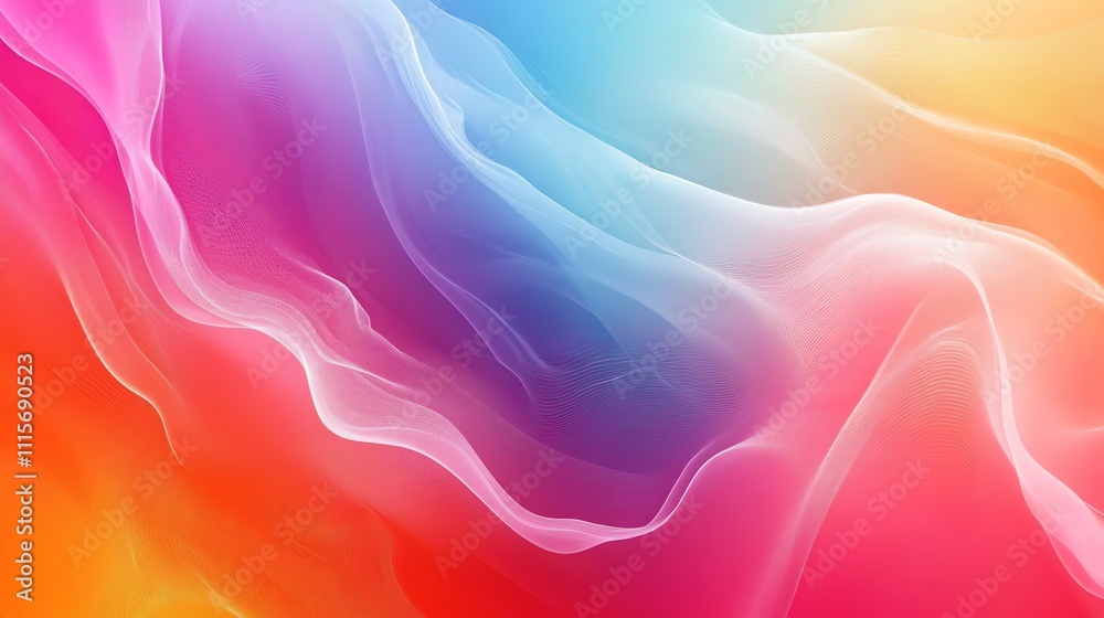 Fototapeta premium Abstract colorful background with soft, blurred colors and flowing lines.