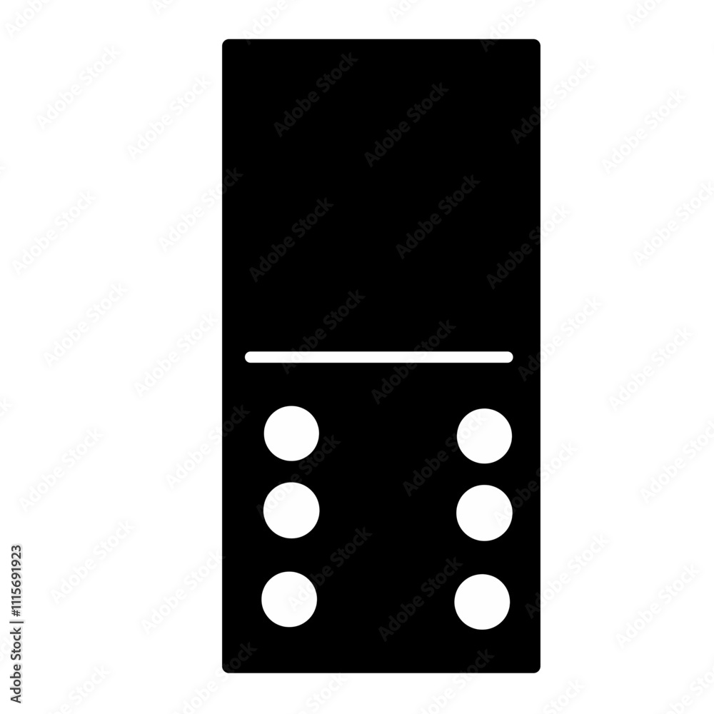 Hand drawn Domino card silhouette.Domino Domino Game. domino bones.