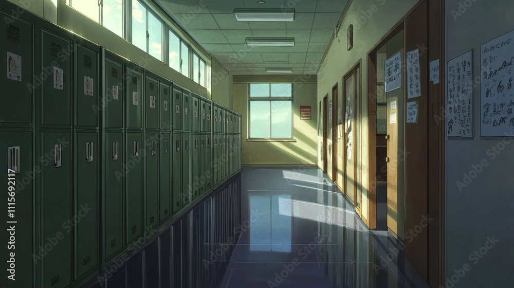 Empty school hallway, a silent testament to the passage of time and the fleeting nature of youth, where memories of laughter and learning linger in the air, waiting to be rediscovered. Empty school hallway, a silent testament to the passage of time and the fleeting nature of youth, where memories of laughter and learning linger in the air, waiting to be rediscovered.