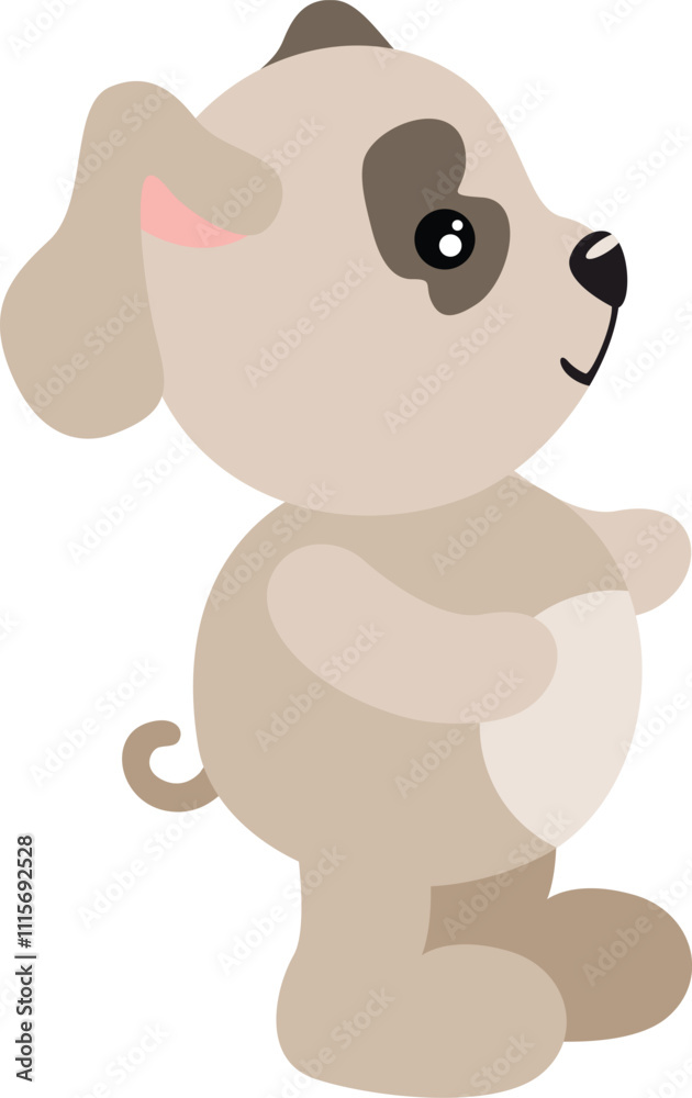 Fototapeta premium Friendly dog isolated on white