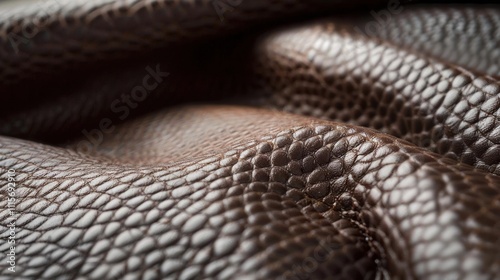Wallpaper Mural Close-up of textured brown leather, showcasing its rich surface details. Torontodigital.ca