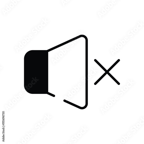 Mute vector icon