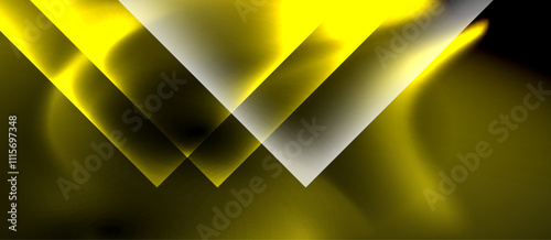 Dark neon colors with glass square shapes