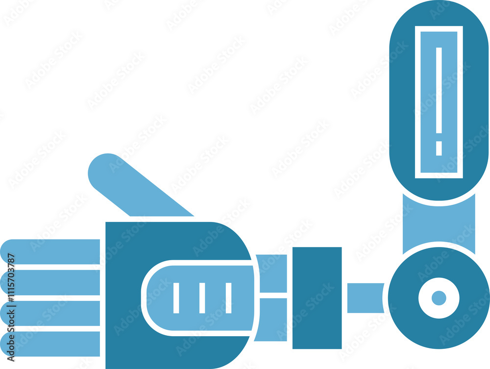 Obraz premium Robotic Arm and Hand Icon 
