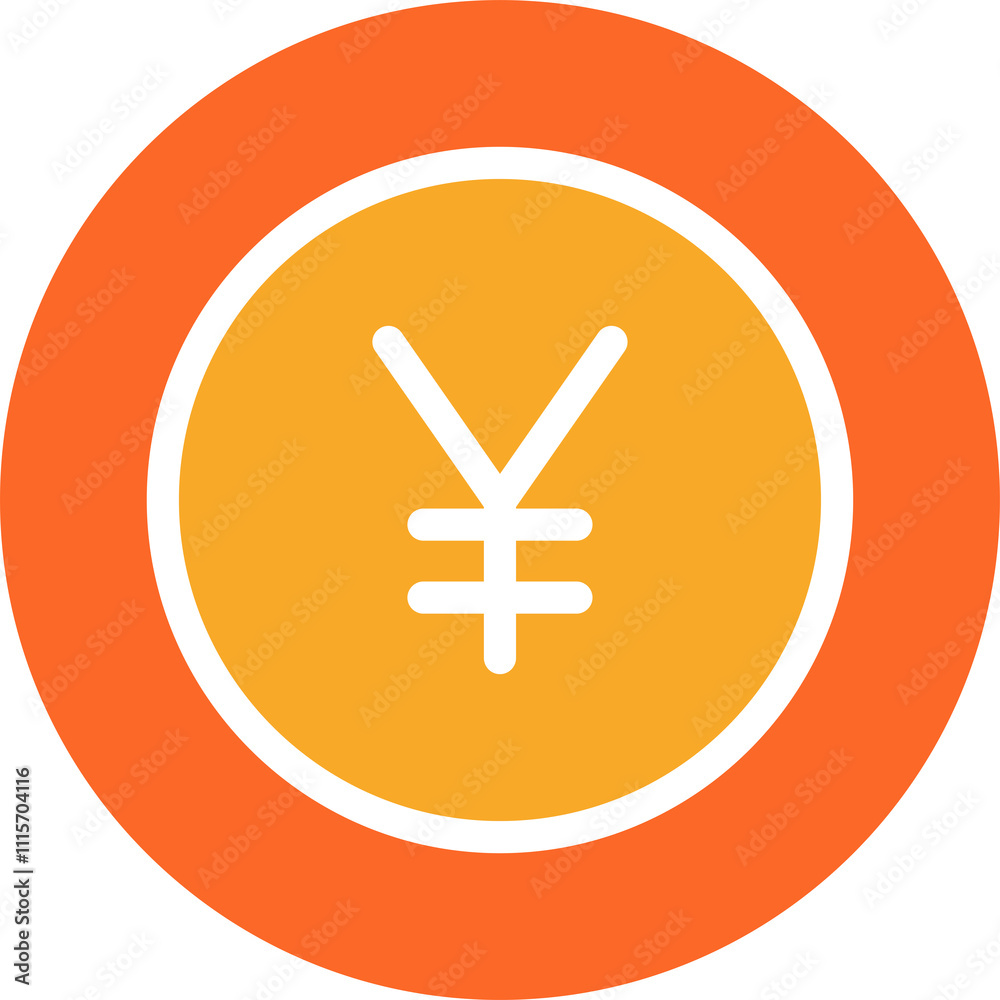 Fototapeta premium Yuan Money Coin Icon 