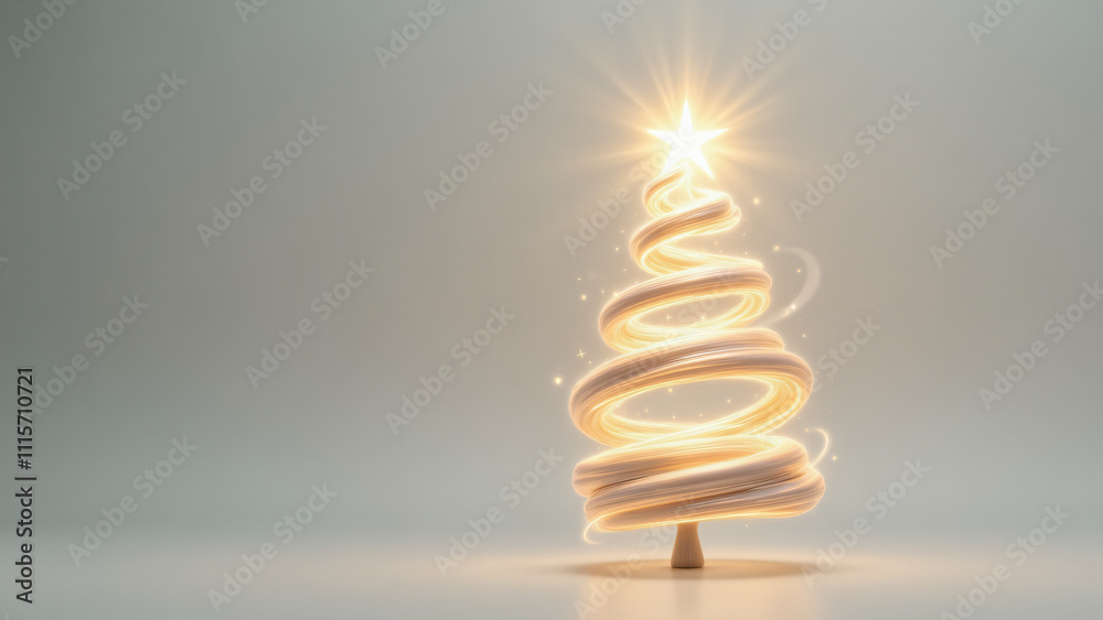 Obraz premium Enchanting Modern Christmas Tree Design for a Festive Holiday Atmosphere