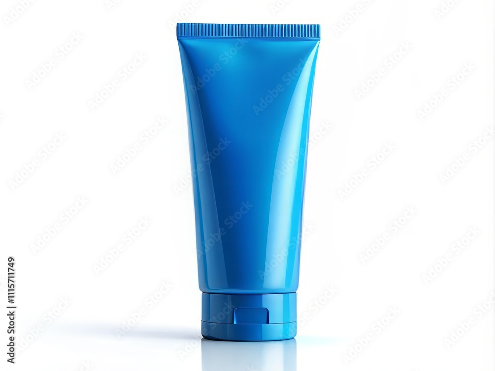 Isolated Blue Plastic Tube on White Background with Copy Space for Text or Graphic Design, Perfect for Medical, Industrial, or Creative Applications Isolated Blue Plastic Tube on White Background with Copy Space for Text or Graphic Design, Perfect for Medical, Industrial, or Creative Applications