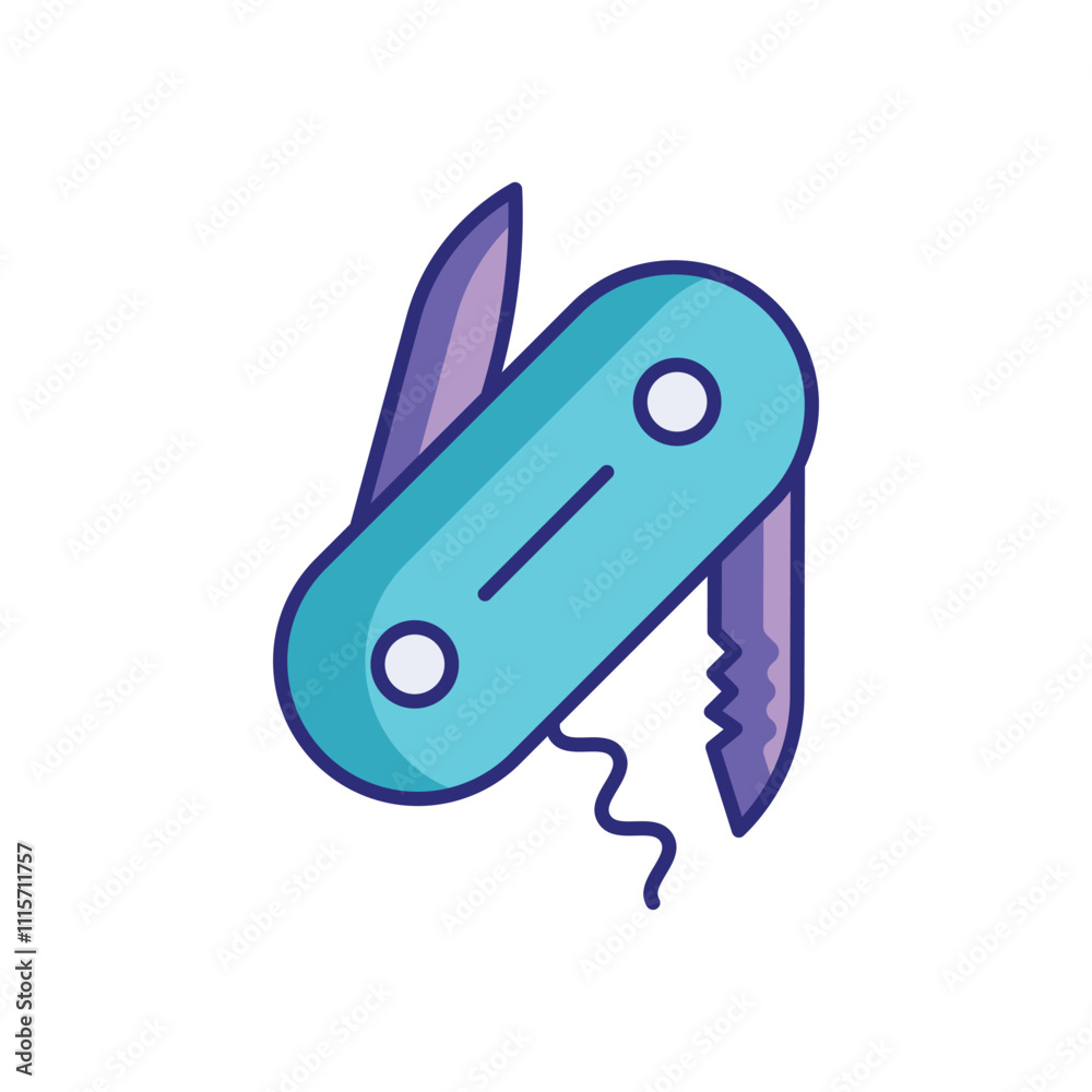 Swiss Army Knife vector icon Swiss Army Knife vector icon