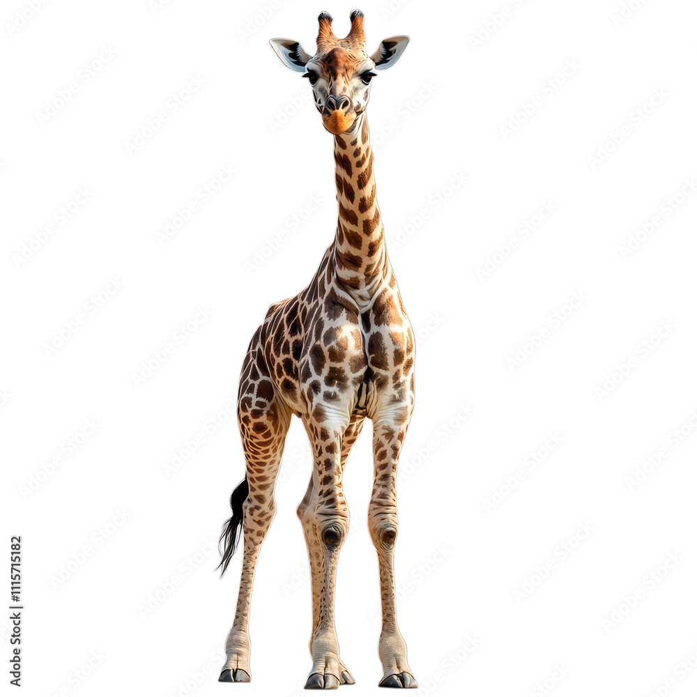Obraz premium Giraffe on a transparent background.
