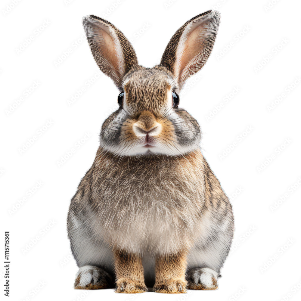 Obraz premium A rabbit on a transparent background.