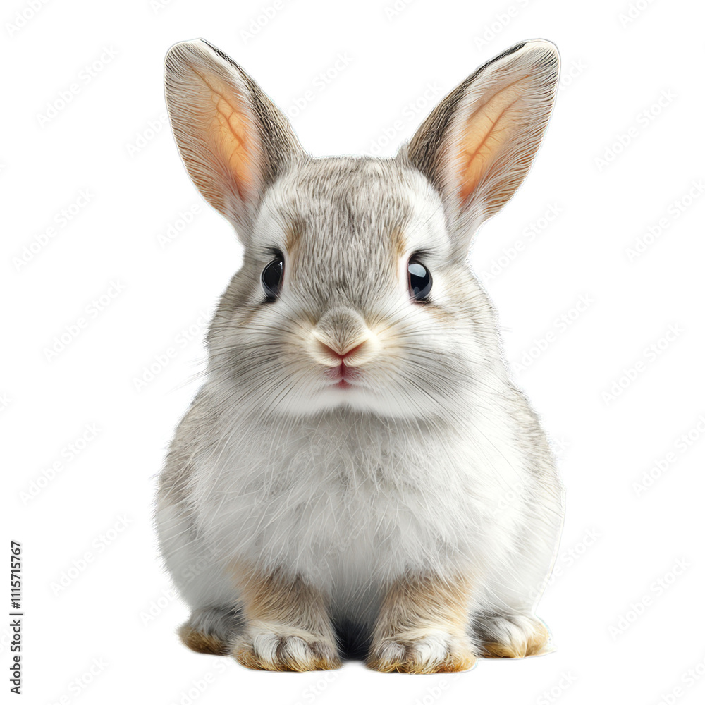 Obraz premium A rabbit on a transparent background.