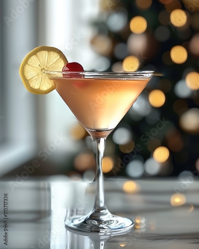 A chilled martini glass filled with a light blush pink cocktail, a result of mixing vodka, triple sec, cranberry juice, fresh lemon juice, and simple syrup.