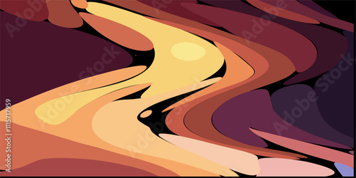 Aesthetic random color background, abstract mixed color background, psychedelic style, colorful wavy background