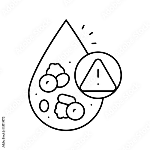 high cholesterol obesity overweight line icon vector. high cholesterol obesity overweight sign. isolated contour symbol black illustration