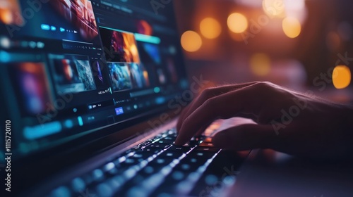 Laptop with Video Editing Software