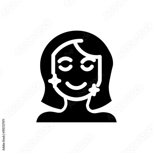 Glowing skin icon web design in vector